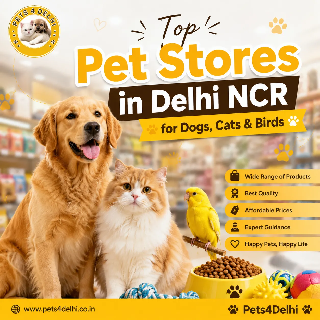 Top Pet Stores in Delhi NCR
