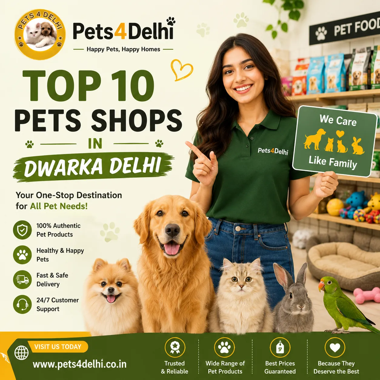 Top 10 Pet Shops in Dwarka Delhi