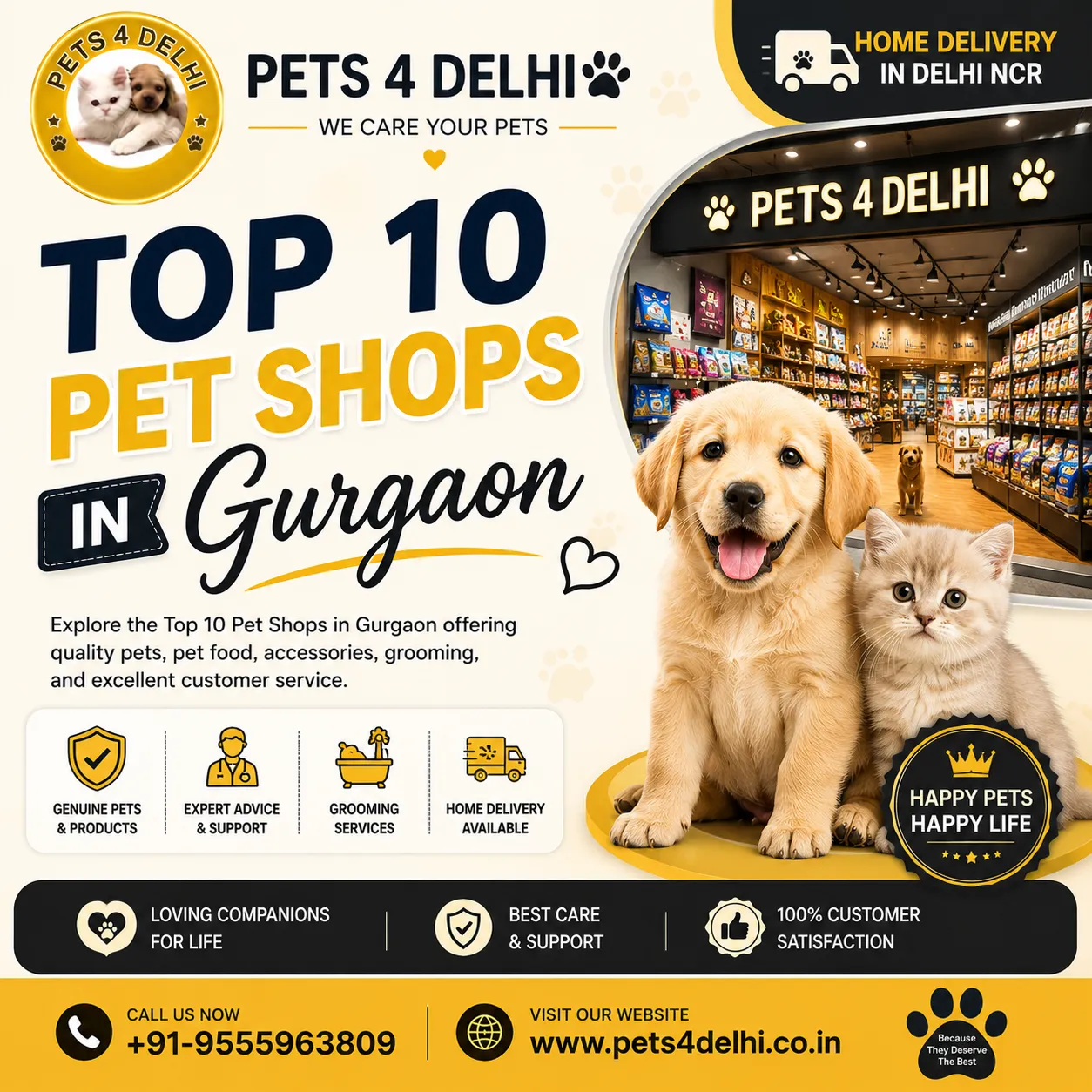 Top 10 Pet Shops in Gurgaon
